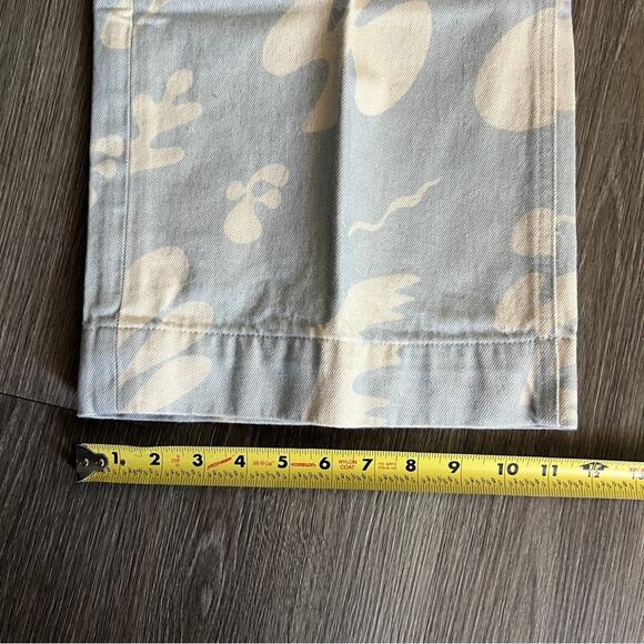 FRAME High Waist Baggy Jeans In Tropical Chambray Abstract Size 27 - Picture 3 of 9